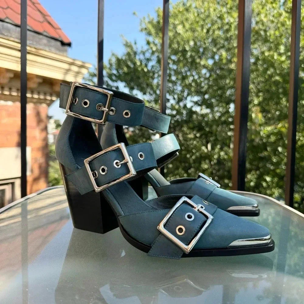 New Jeffrey Campbell Free People Hendrix Heels
Blue Silver